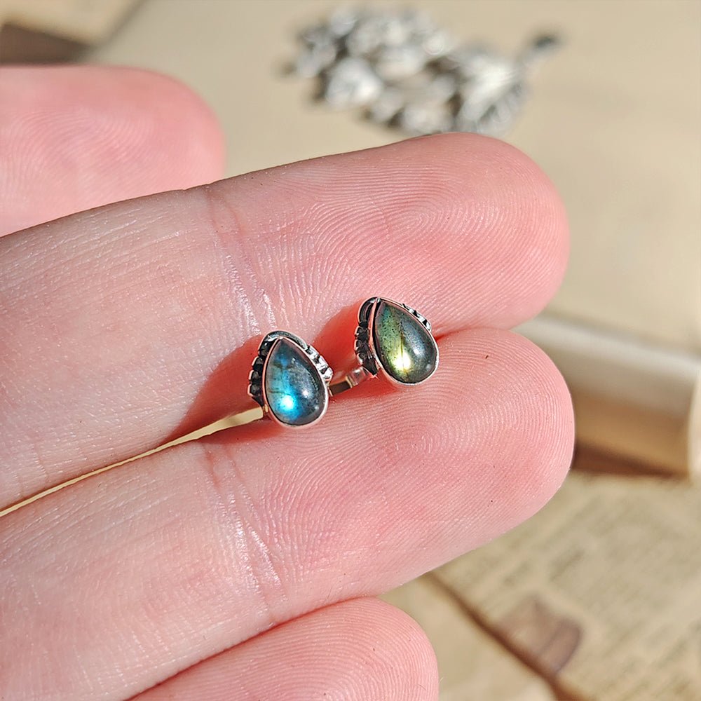 Pendientes Agra de Labradorita y Plata de Ley 925 - Mystical Tienda