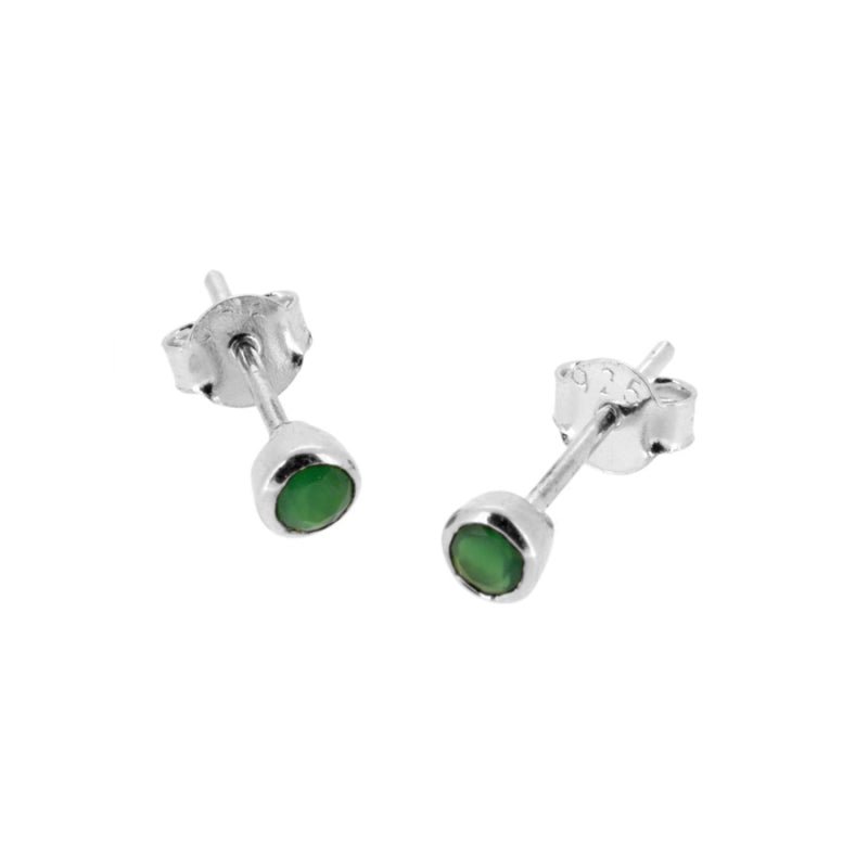 Pendientes 'Alexandra' de Calcedonia Verde - Mystical Tienda