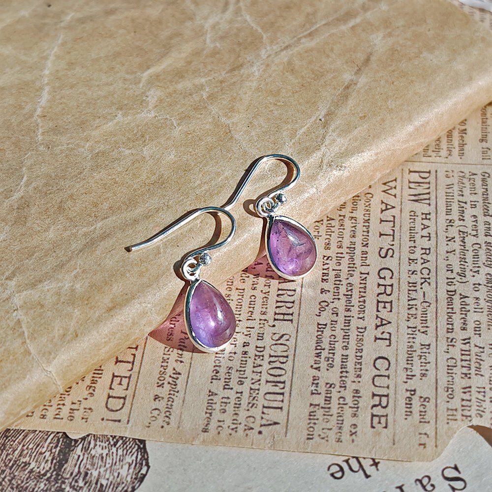 Pendientes 'Aurora' Amatista S925 - Mystical Tienda