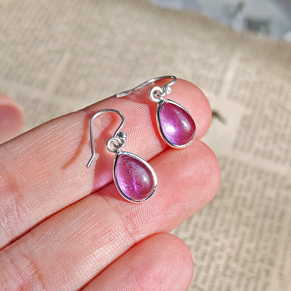 Pendientes 'Aurora' Amatista S925 - Mystical Tienda