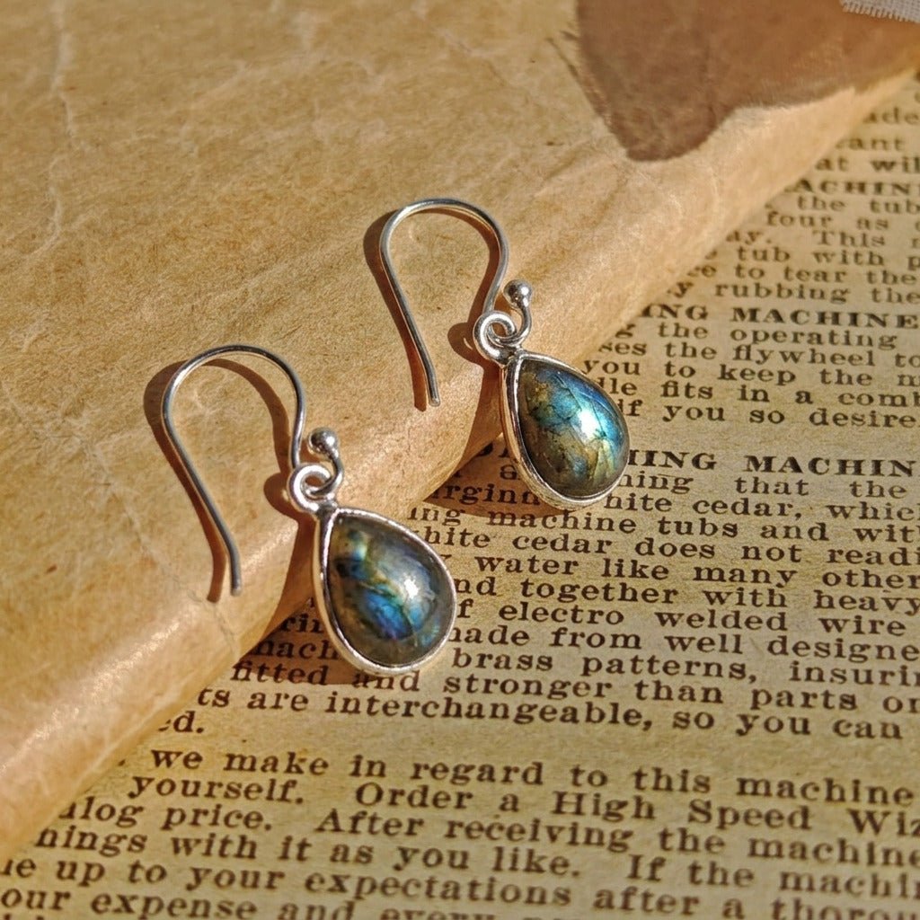 Pendientes 'Aurora' Labradorita - Plata de Ley 925 - Mystical Tienda