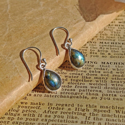 Pendientes 'Aurora' Labradorita - Plata de Ley 925 - Mystical Tienda
