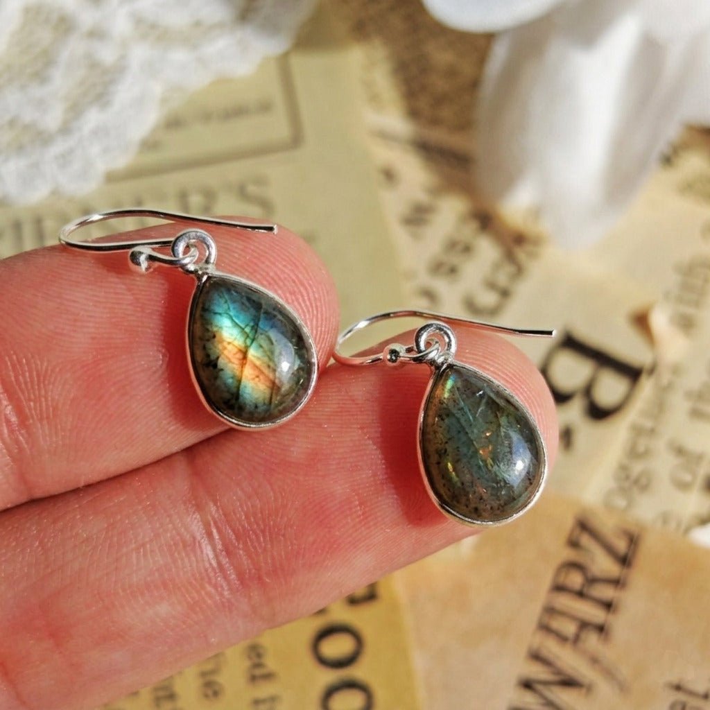 Pendientes 'Aurora' Labradorita - Plata de Ley 925 - Mystical Tienda