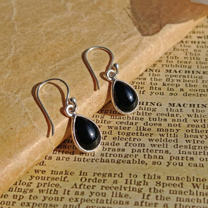 Pendientes 'Aurora' Ónix - Plata de Ley - Mystical Tienda