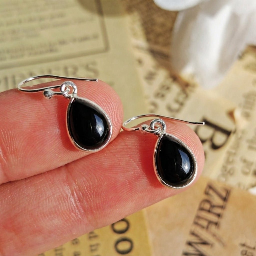 Pendientes 'Aurora' Ónix - Plata de Ley - Mystical Tienda