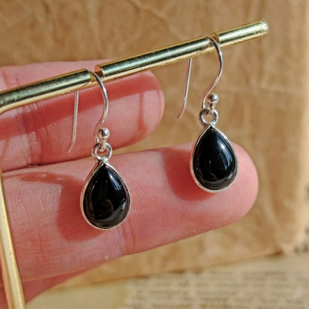 Pendientes 'Aurora' Ónix - Plata de Ley - Mystical Tienda