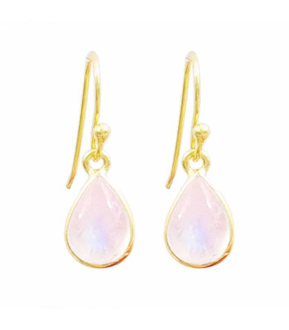 Pendientes 'Aurora' Piedra de Luna S925 & Baño de Oro 18K - Mystical Tienda