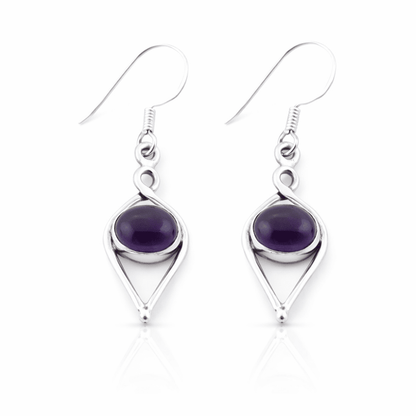 Pendientes Eleos de Amatista y Plata de Ley 925 - Mystical Tienda