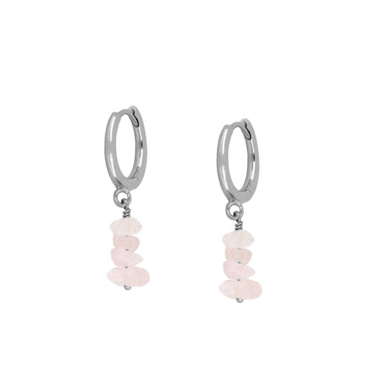 Pendientes 'Eloise' de Cuarzo Rosa - Mystical Tienda