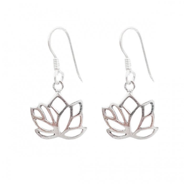 Pendientes Flor de Loto - Plata de Ley 925 - Mystical Tienda