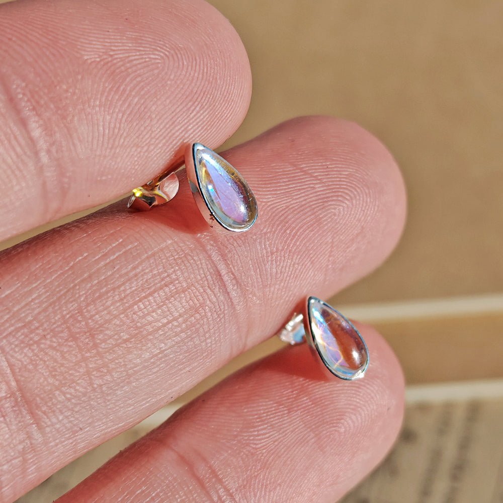 Pendientes Gota de Opalina - Plata de Ley 925 - Mystical Tienda