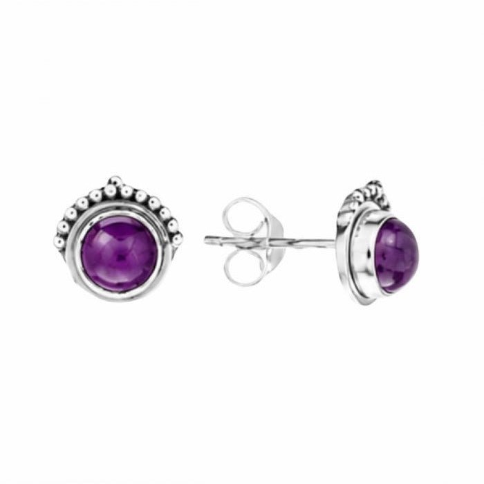 Pendientes 'Naree' Amatista y Plata de Ley 925 - Mystical Tienda