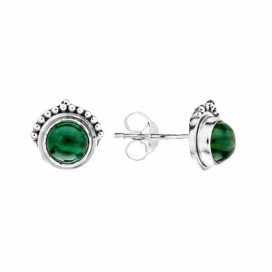 Pendientes 'Naree' Malaquita y Plata de Ley 925 - Mystical Tienda