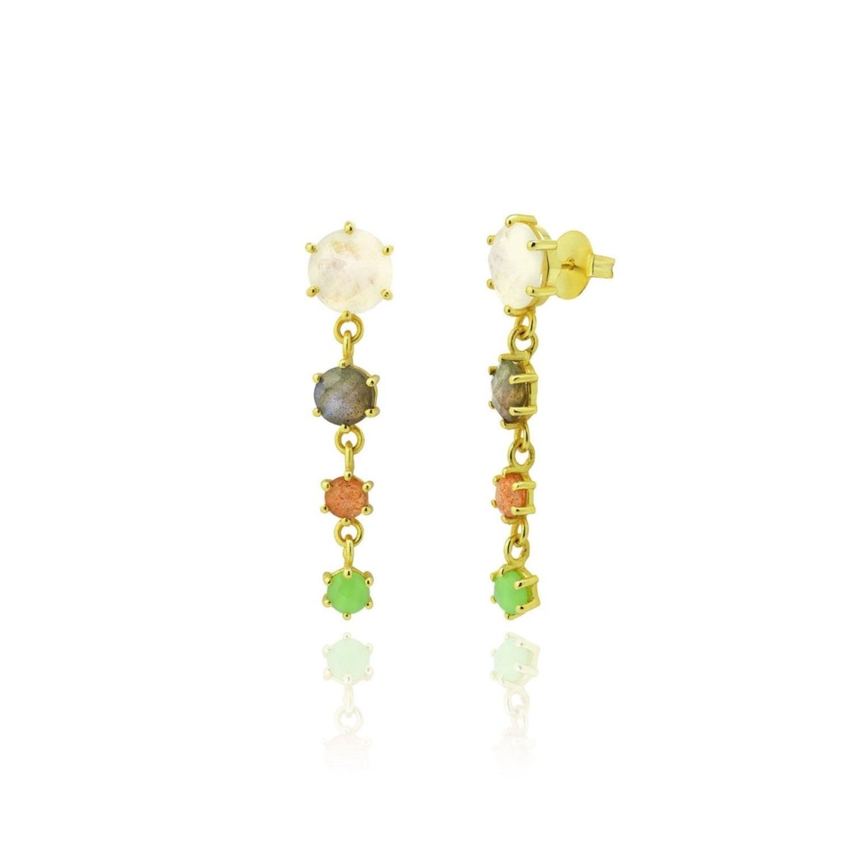 Pendientes 'Verbeia' - Bronce & Baño de Oro 18K - Mystical Tienda