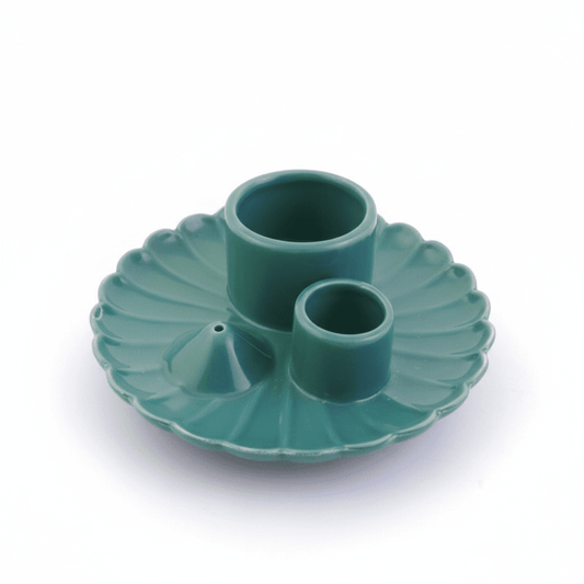 Plato Quemador de Inciensos de Cerámica Multiusos - Verde - Mystical Tienda