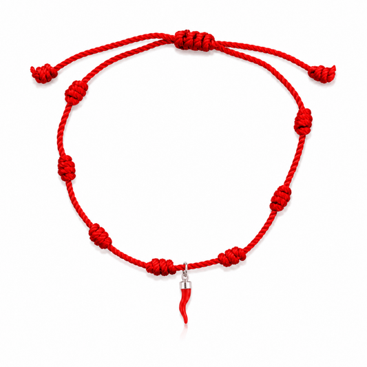 Pulsera 7 Nudos con Cornicello Napolitano - Mystical Tienda