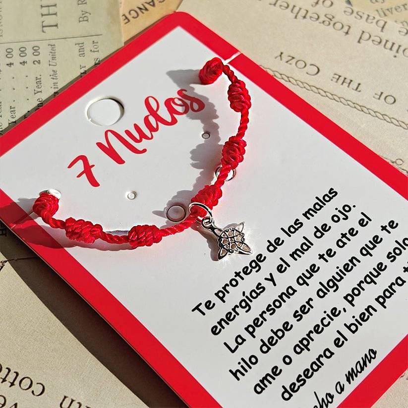 Pulsera 7 Nudos con Nudo de bruja S925 - Mystical Tienda