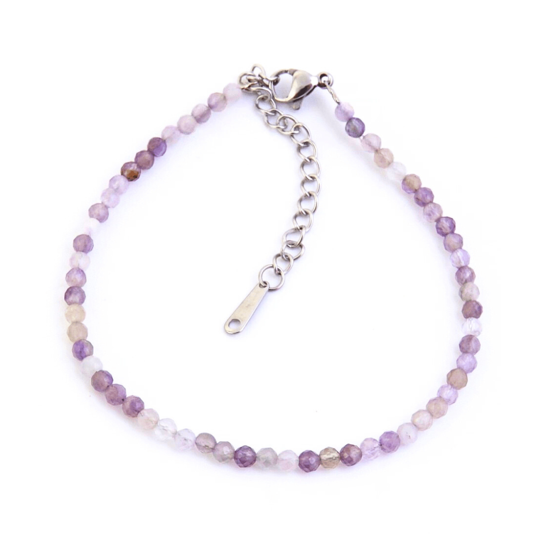 Pulsera Amatista Facetada - Acero Inoxidable - Mystical Tienda