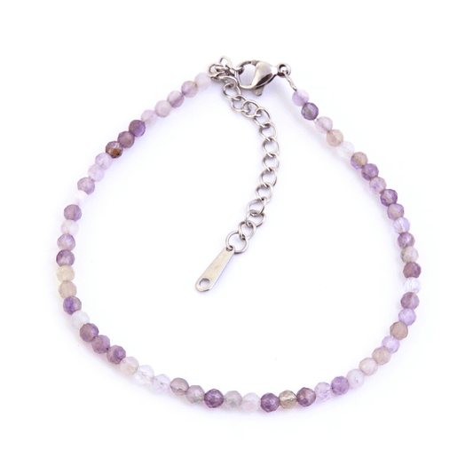 Pulsera Amatista Facetada - Acero Inoxidable - Mystical Tienda