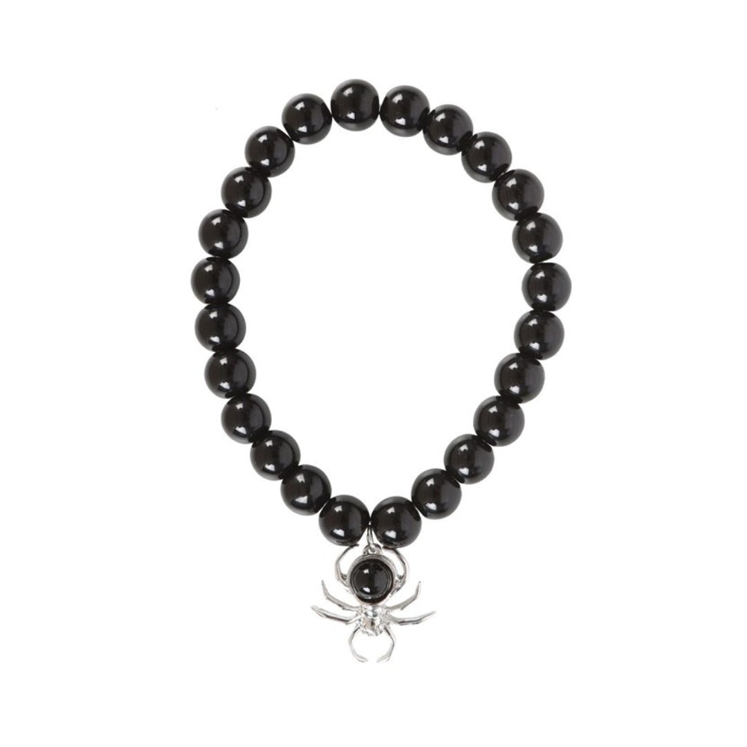 Pulsera Amuleto Aranea de Obsidiana Negra - Mystical Tienda