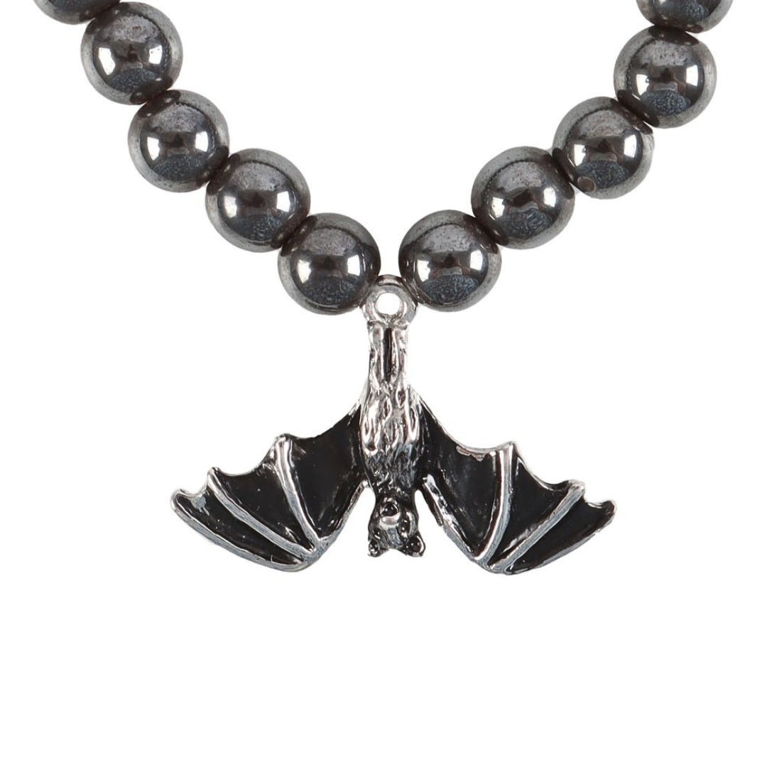 Pulsera Amuleto 'Bat' de Hematite - Mystical Tienda