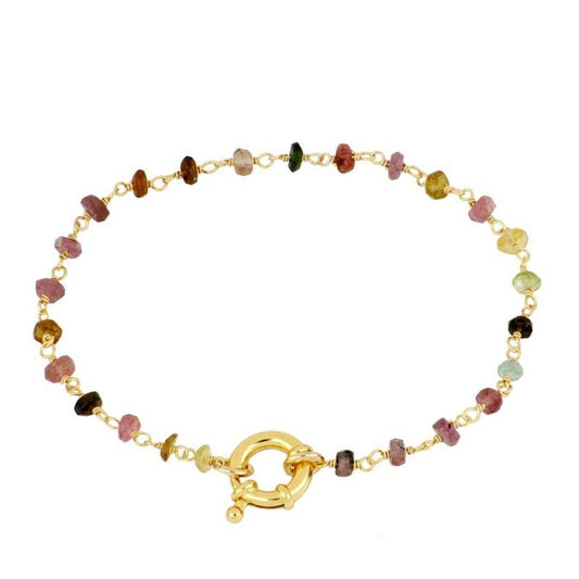 Pulsera 'Beatrice' - Turmalina Multicolor - Mystical Tienda