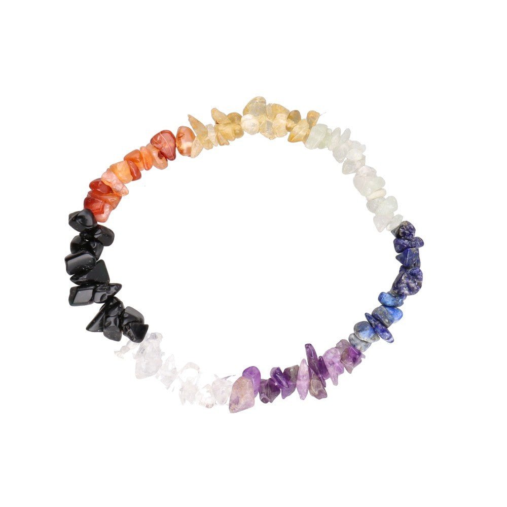 Pulsera Chip de los 7 Chakras con Obsidiana - Mystical Tienda