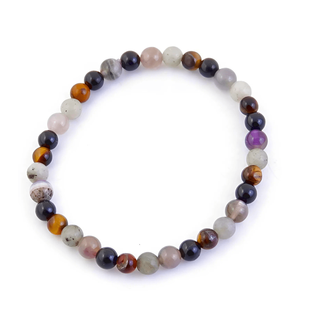 Pulsera “Contra Hechizo” - Turmalina, Ojo de tigre, Amatista y Labradorita - Mystical Tienda