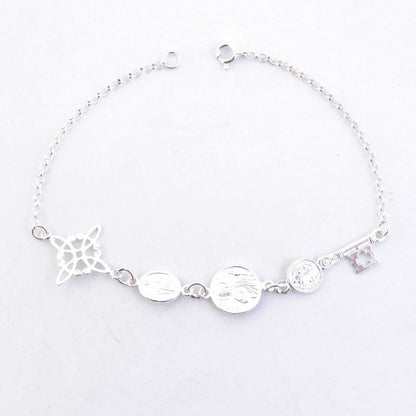Pulsera Cuádruple de Protección S925: Cuatro Amuletos de Luz - Mystical Tienda