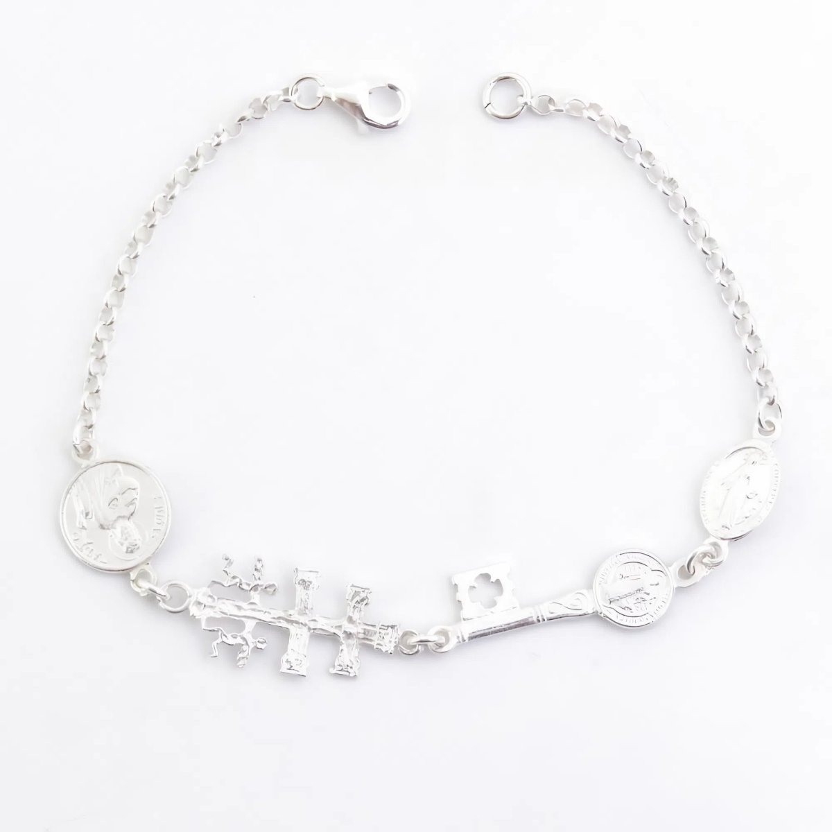 Pulsera Cuádruple de Protección S925: Guardianes de la Fe - Mystical Tienda