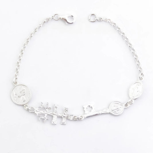 Pulsera Cuádruple de Protección S925: Guardianes de la Fe - Mystical Tienda