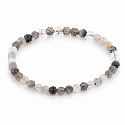 Pulsera Cuarzo Turmalinado - Facetada - Mystical Tienda