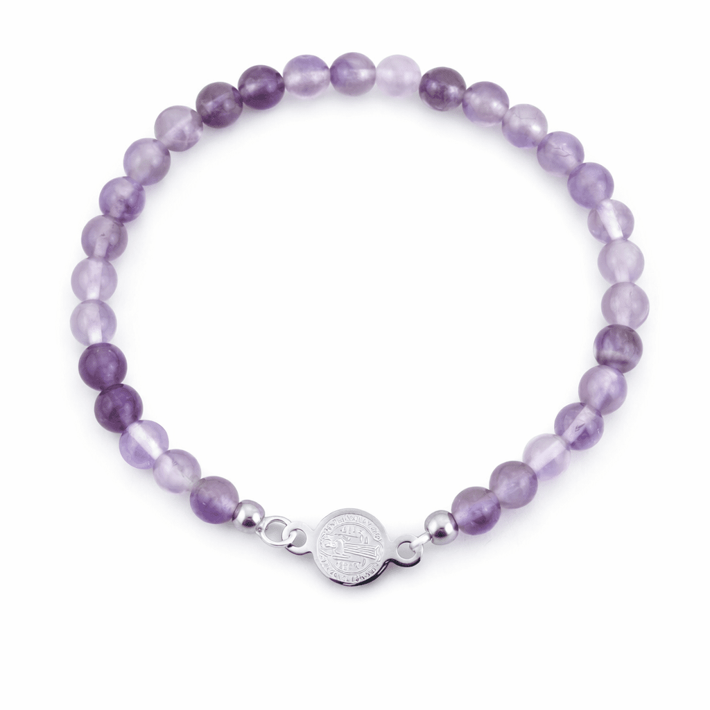 Pulsera de Amatista & Amuleto de San Benito - Mystical Tienda
