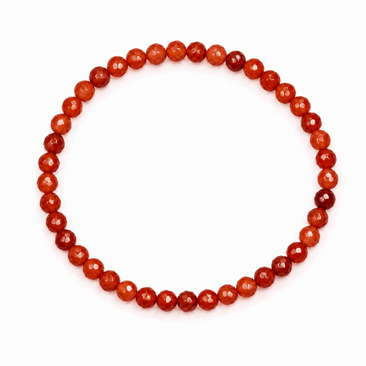 Pulsera de Cornalina bola facetada - Mystical Tienda