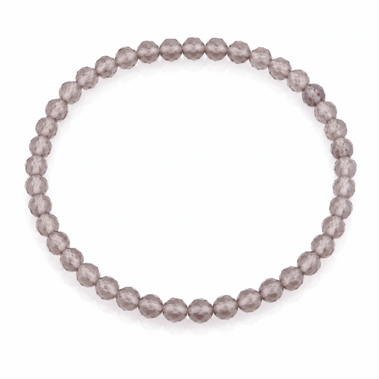 Pulsera de Cuarzo Ahumado Bola facetada - Mystical Tienda