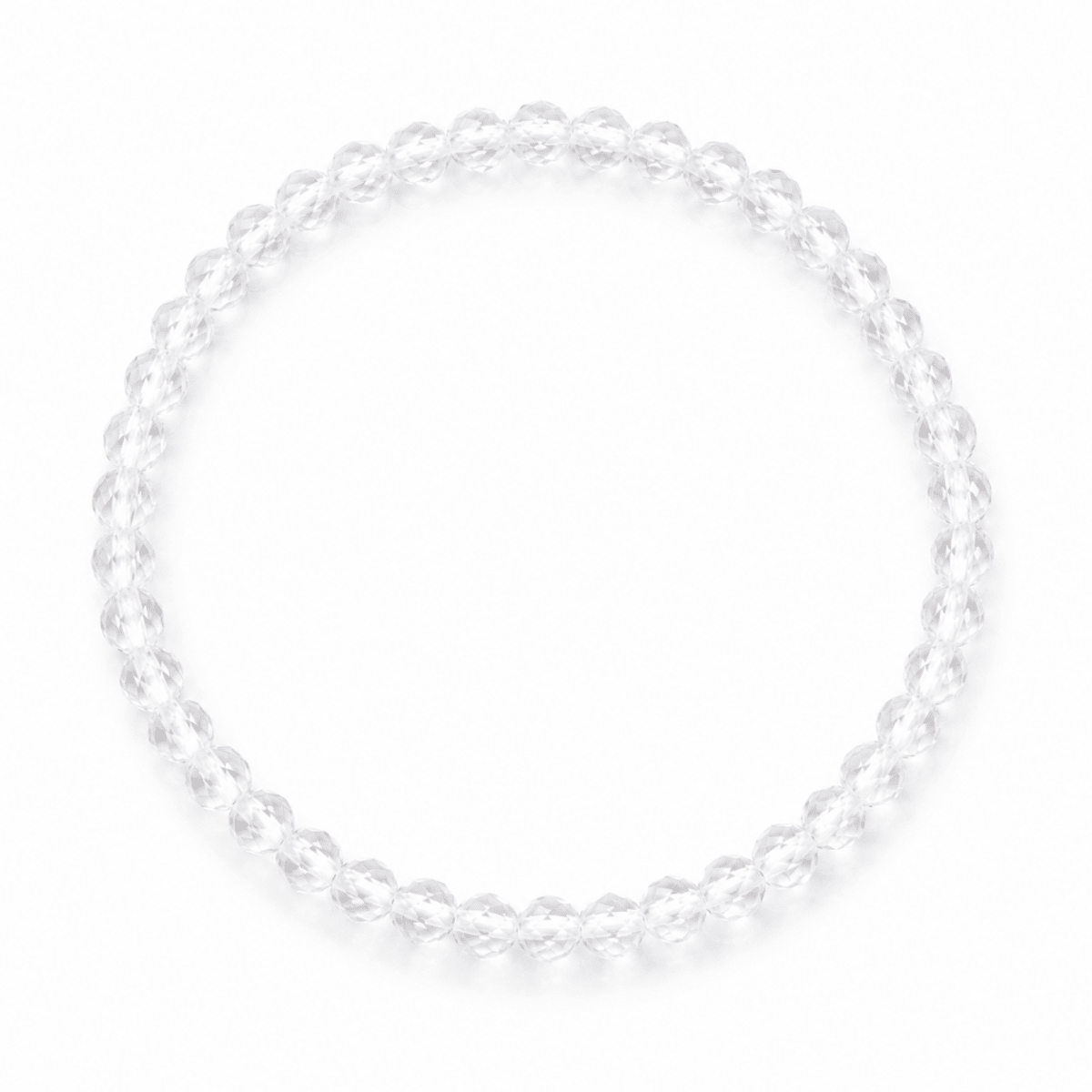 Pulsera de Cuarzo Blanco Bola Facetada - Mystical Tienda