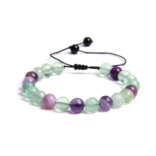 Pulsera de Fluorita Arcoíris con Nudo Corredizo - Mystical Tienda