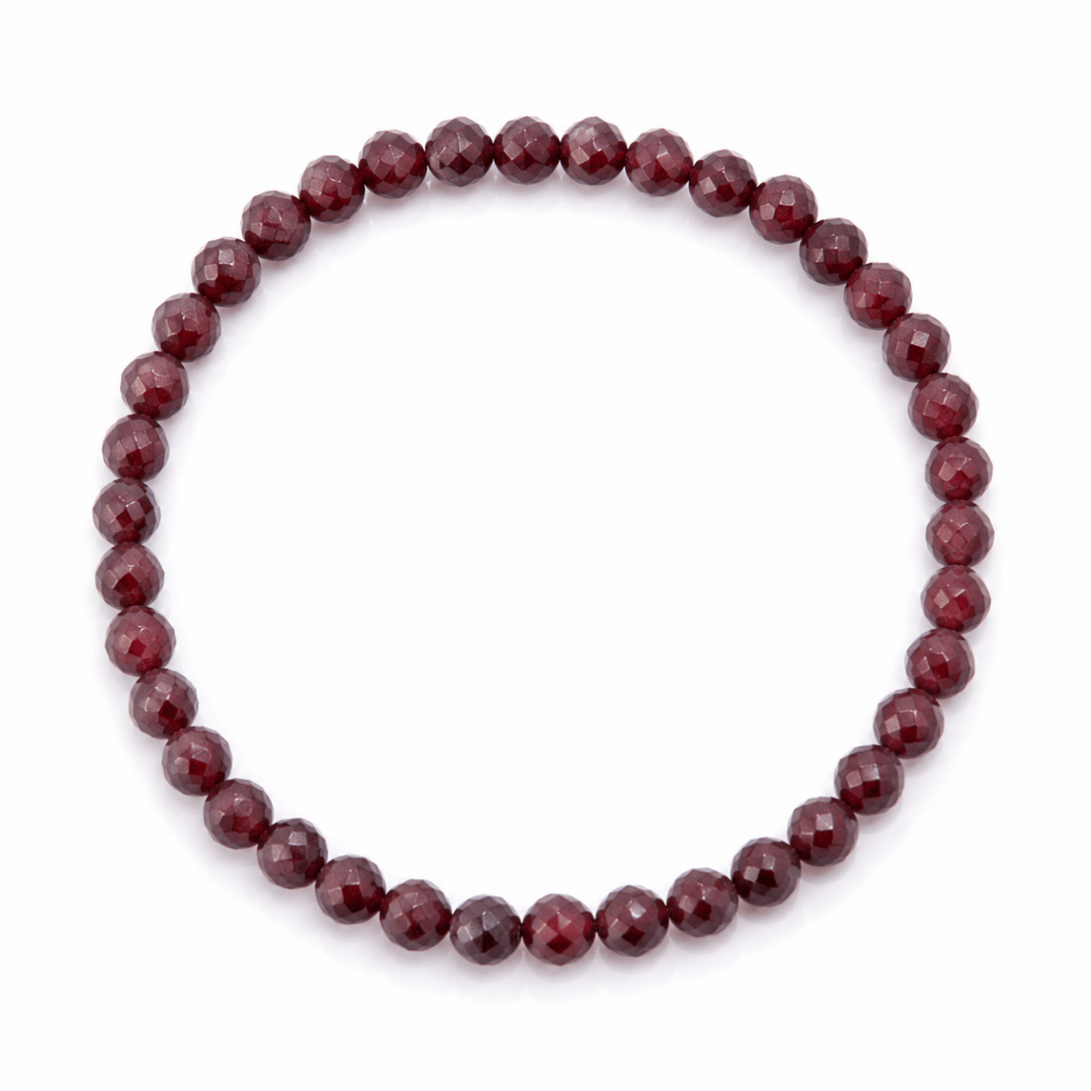 Pulsera de Granate Bola Facetada - Mystical Tienda