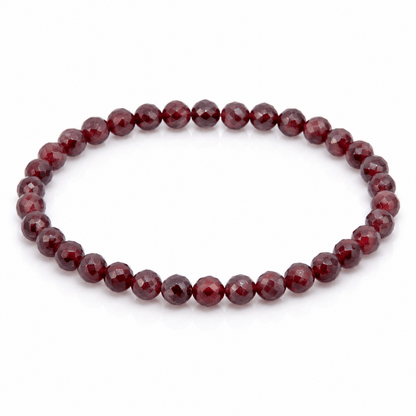 Pulsera de Granate Bola Facetada - Mystical Tienda