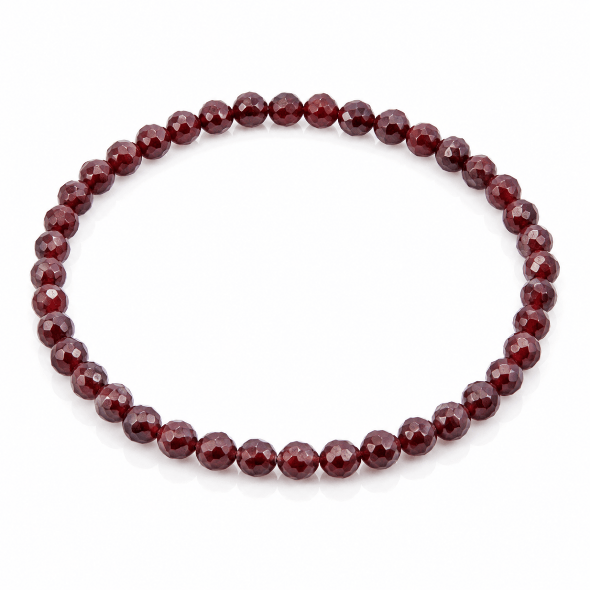 Pulsera de Granate Bola Facetada