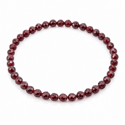 Pulsera de Granate Bola Facetada