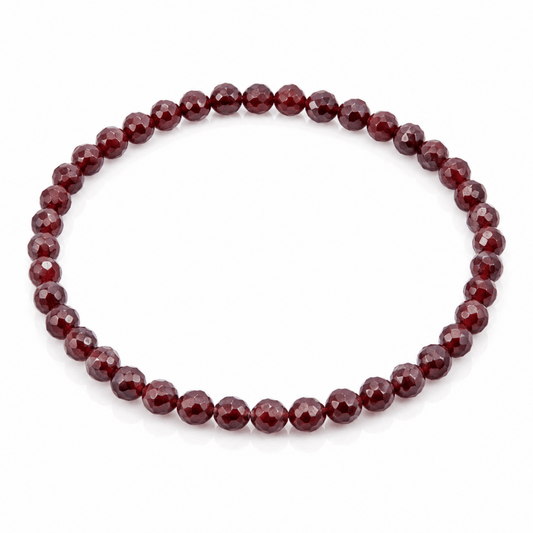 Pulsera de Granate Bola Facetada