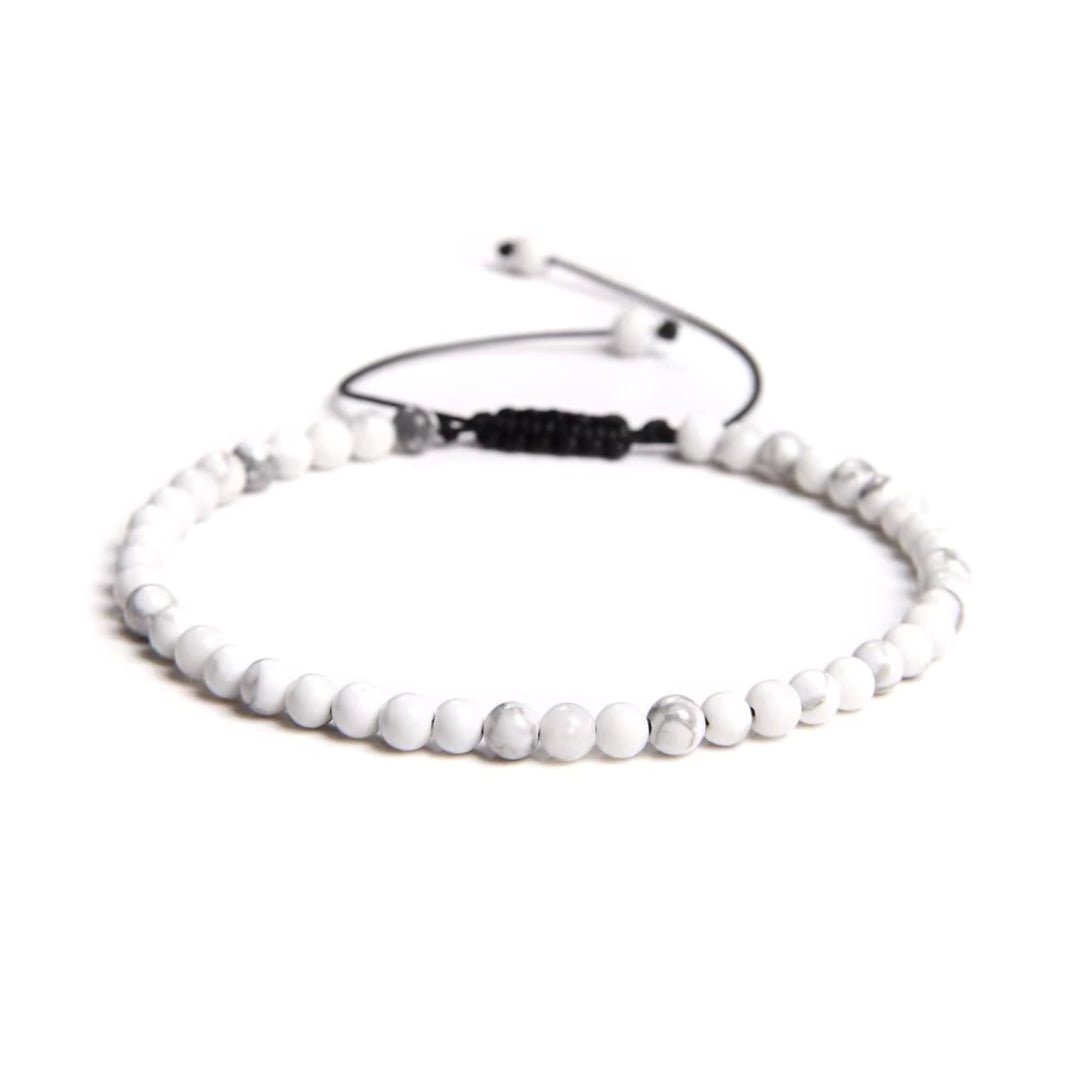 Pulsera de Howlita Blanca con Nudo Corredizo - Mystical Tienda