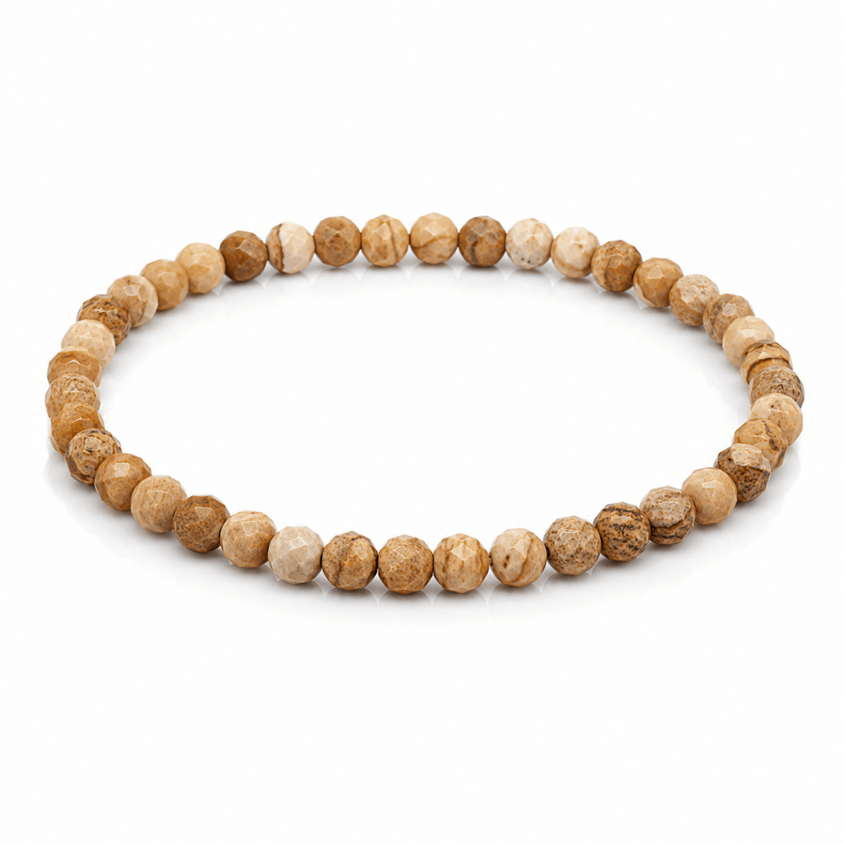 Pulsera de Jaspe Madera bola facetada - Mystical Tienda