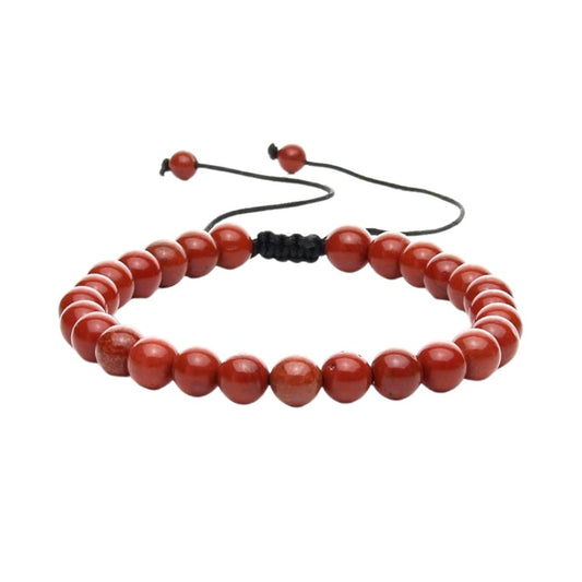 Pulsera de Jaspe Rojo con Nudo Corredizo - Mystical Tienda