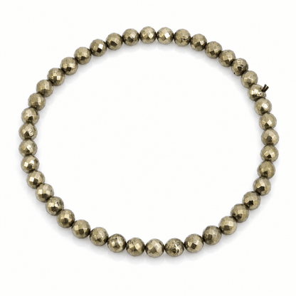 Pulsera de la Abundancia - Pirita Bola Facetada - Mystical Tienda