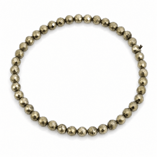 Pulsera de la Abundancia - Pirita Bola Facetada - Mystical Tienda