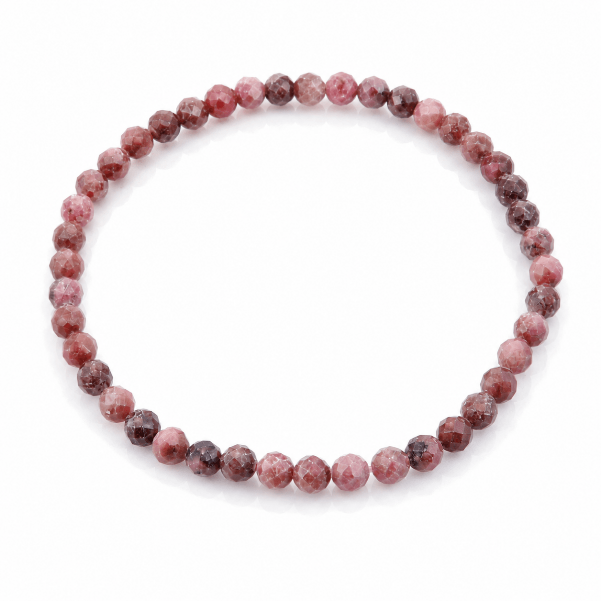 Pulsera de Rodonita Bola Facetada - Mystical Tienda