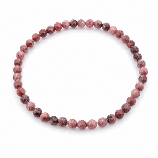Pulsera de Rodonita Bola Facetada - Mystical Tienda