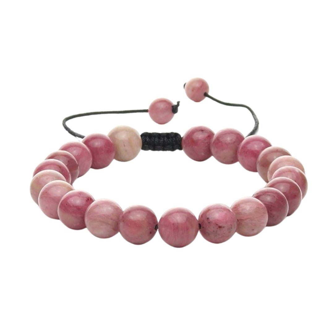 Pulsera de Rodonita con Nudo Corredizo - Mystical Tienda